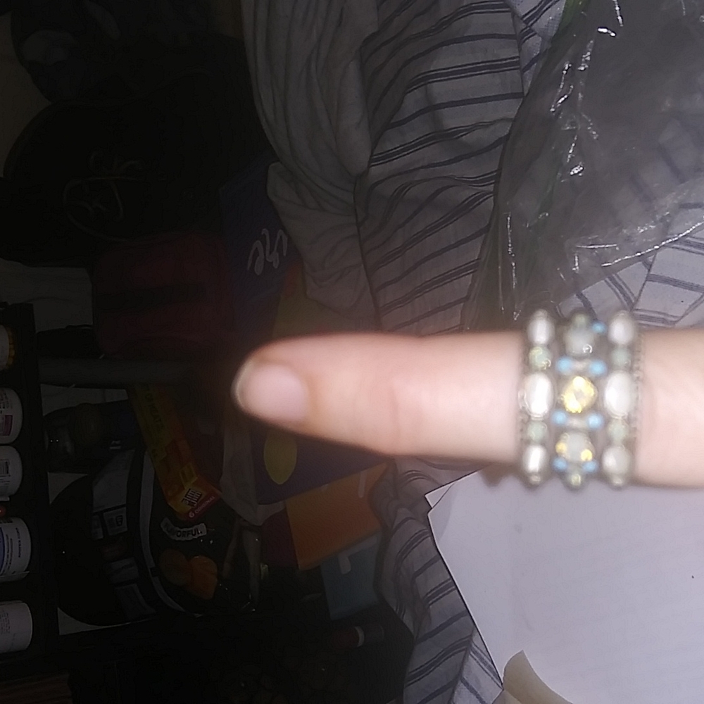 SORRELLI Triple band crystal ring